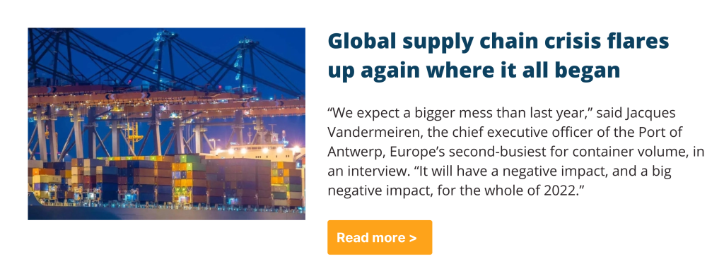 Global supply chain crisis
