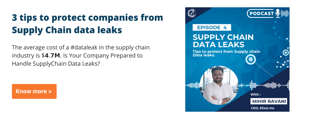 Podcast by Elixia's CEO on tips to protect companies from supply chain data leaks