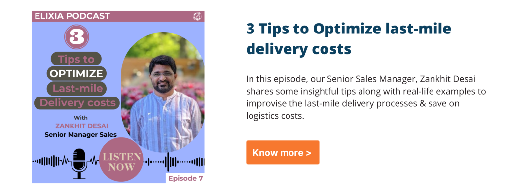 Podcast by Sr. Sales Manager on tips to optimize last mile delivery costs