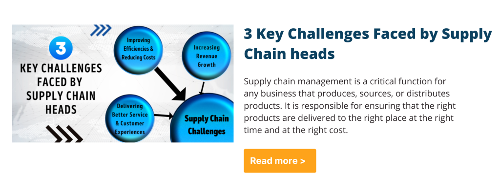 Challenges faced by supply chain heads